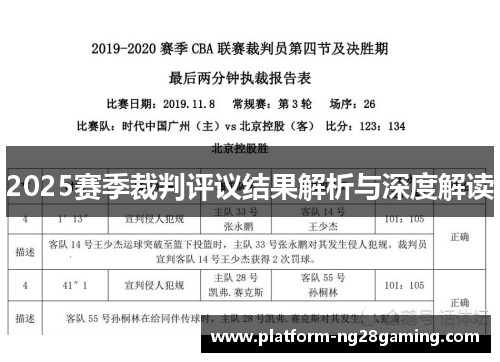 2025赛季裁判评议结果解析与深度解读